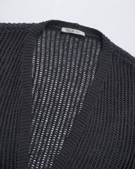 Relaxed Fit Open-Knit Cardigan