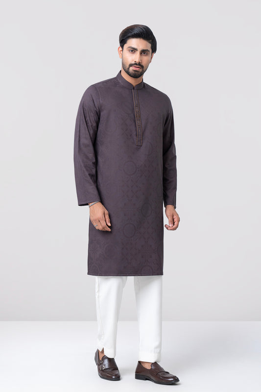 Regular Fit Embroidered Semi-Formal Panjabi