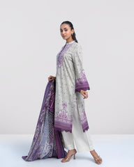 Smart Fit Digital Printed Two-Piece Lawn with Silk Dupatta