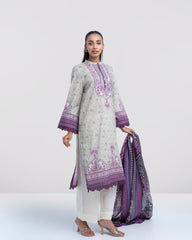 Smart Fit Digital Printed Two-Piece Lawn with Silk Dupatta