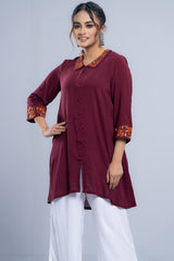 Embroidered Viscose Ethnic Kurti