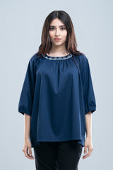 Relaxed Fit Embroidered Fashion Top