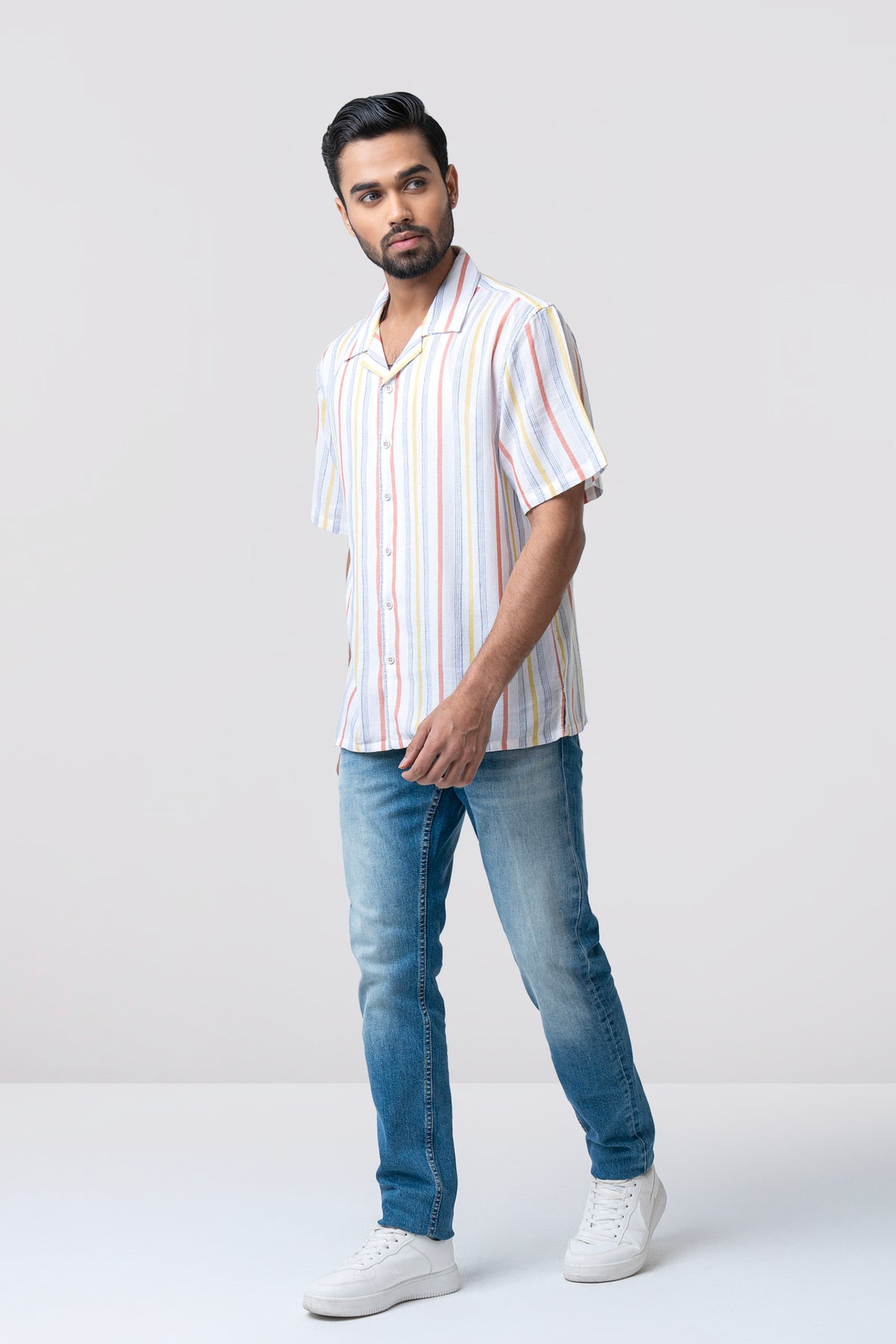 Relaxed Fit Striped Casual Shirt