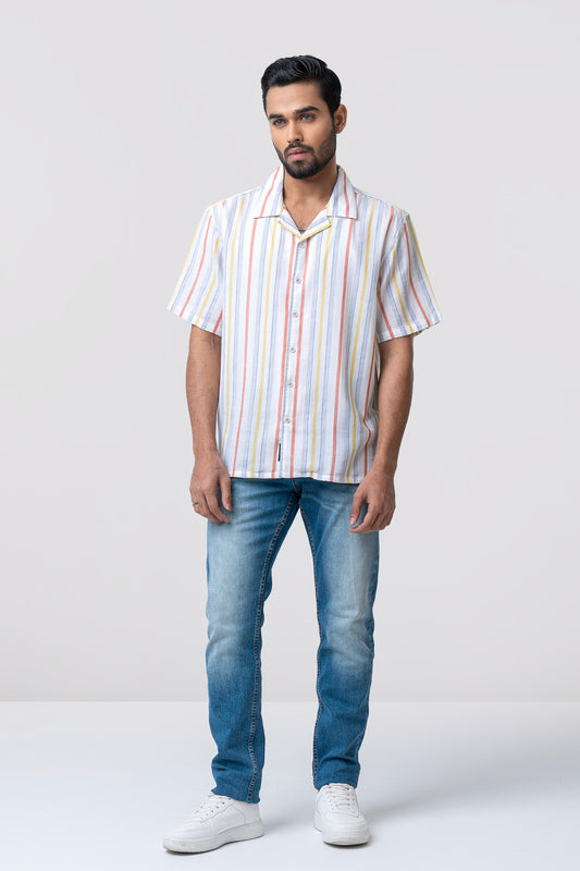 Relaxed Fit Striped Casual Shirt
