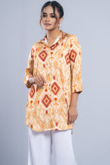 Sublimation Printed Shamu Silk Ethnic Kurti