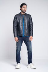 Quilted Biker-Style Jacket