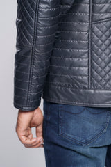Quilted Biker-Style Jacket
