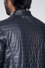 Quilted Biker-Style Jacket