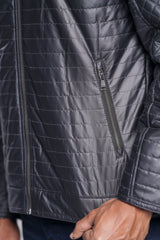 Quilted Biker-Style Jacket