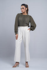 Straight Fit Semi-Formal Twill Pants