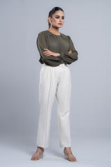 Straight Fit Semi-Formal Twill Pants