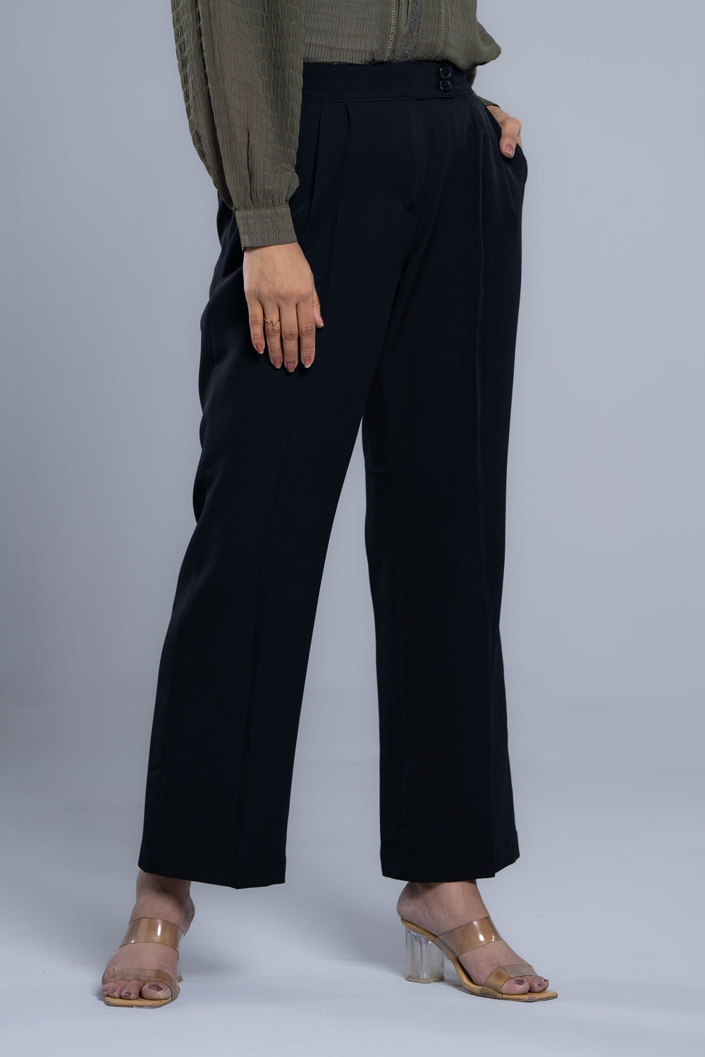 Straight Fit Semi-Formal Twill Pants