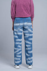 Straight Fit Random Washed Denim