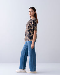 Relaxed Fit Printed Short Sleeve T-shirt