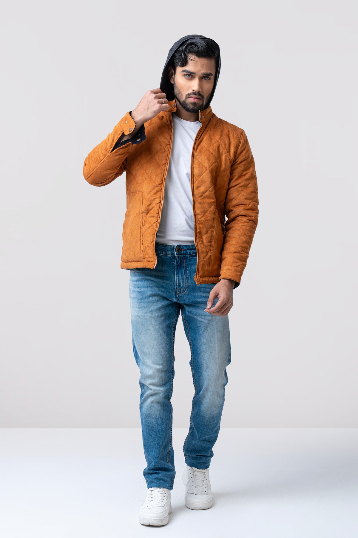 Reversible Quilted Suede/Corduroy Jacket