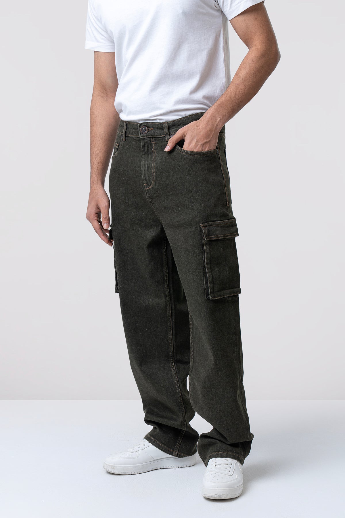 Baggy Fit Green Jeans