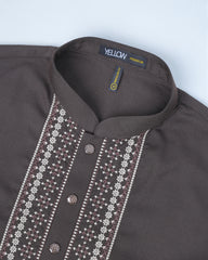Regular Fit Embroidered Blended Fabric Formal Panjabi