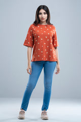 Relaxed Fit Floral Printed T-Shirt
