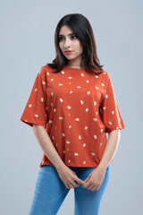 Relaxed Fit Floral Printed T-Shirt