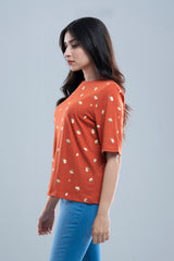 Relaxed Fit Floral Printed T-Shirt