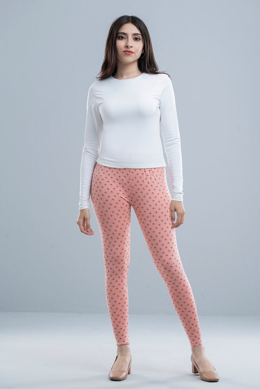 Allover Printed Viscose-Spandex Leggings