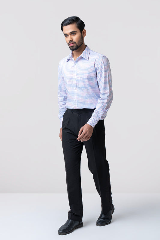 Regular Fit Micro-Checkered Templeton Formal Shirt