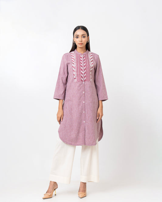 Relaxed Fit Embroidered One-Piece Ethnic Kurta