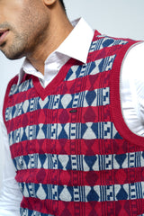 Geo Jacquard Sweater Vest