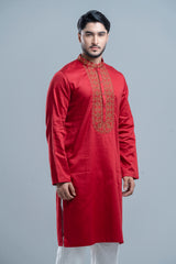 Regular Fit Embroidered Semi-Formal Panjabi