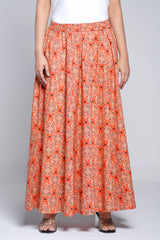 Reactive Printed Cotton Ethnic Skirt