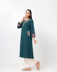 Smart Fit Embroidered One-Piece Ethnic Kurta