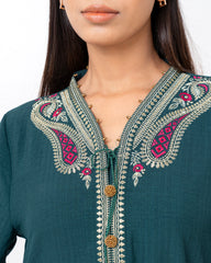 Smart Fit Embroidered One-Piece Ethnic Kurta