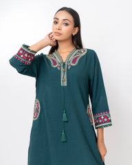 Smart Fit Embroidered One-Piece Ethnic Kurta
