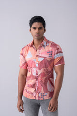 Slim Fit Printed Casual Shirt