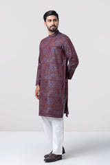 Regular Fit Jacquard Cotton Semi-Formal Panjabi