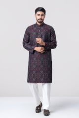 Regular Fit Jacquard Cotton Semi-Formal Panjabi