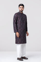 Regular Fit Jacquard Cotton Semi-Formal Panjabi