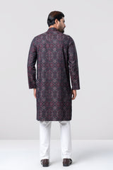 Regular Fit Jacquard Cotton Semi-Formal Panjabi