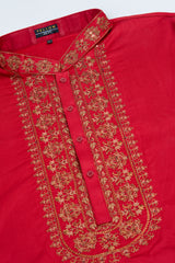 Regular Fit Embroidered Semi-Formal Panjabi
