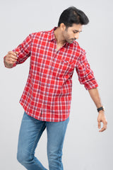 Regular Fit Checkered Casual Shirt