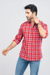 Regular Fit Checkered Casual Shirt