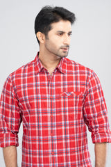 Regular Fit Checkered Casual Shirt