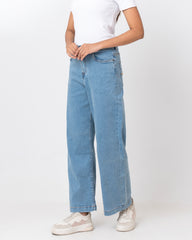 Wide-Leg High-Waist Denim