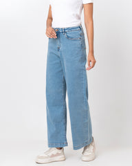 Wide-Leg High-Waist Denim