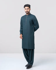Regular Fit Embroidered Semi-Formal Kabli Set