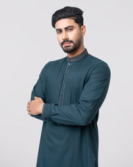 Regular Fit Embroidered Semi-Formal Kabli Set