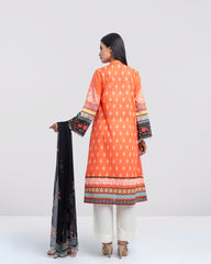 Smart Fit Digital Printed Two-Piece Lawn with Chiffon Dupatta