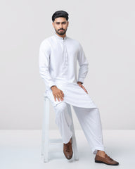 Regular Fit Embroidered Semi-Formal Kabli Set