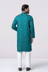 Regular Fit Jacquard Cotton Semi-Formal Panjabi