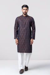 Regular Fit Jacquard Cotton Semi-Formal Panjabi